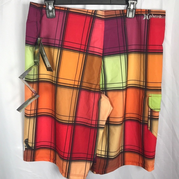 Hurley phantom board shorts NWT plaid - Picture 2 of 7